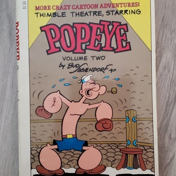 POPEYE THIMBLE THEATER PAPERBACK BOOK VOL 2 Cartoons Bud Sagendorf 1980 vintage - Picture 6 of 10